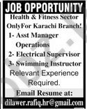 Assistant Manager Operations & Electrical Supervisor Jobs