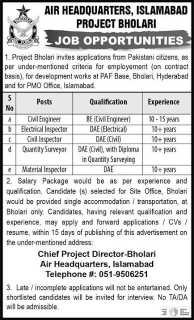 Join Pakistan Air Force