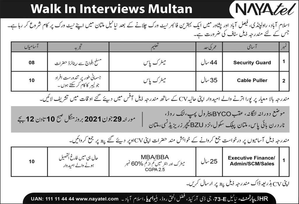 Nayatel Private Limited Jobs Interviews 2021