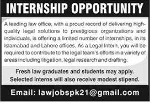 Law Office Law Internship Program 2021 in November