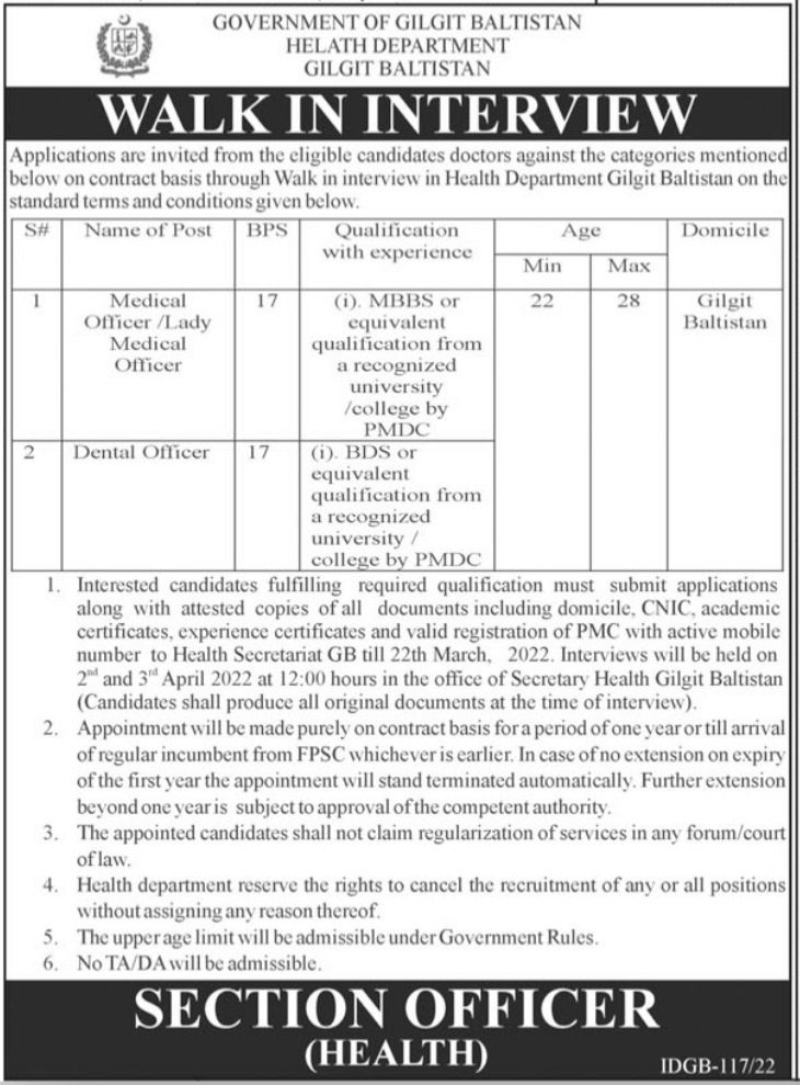 Medical Staff Interviews at Health Department Gilgit in March