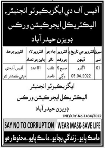 Electrical Education Works Division Hyderabad Job Interviews in March