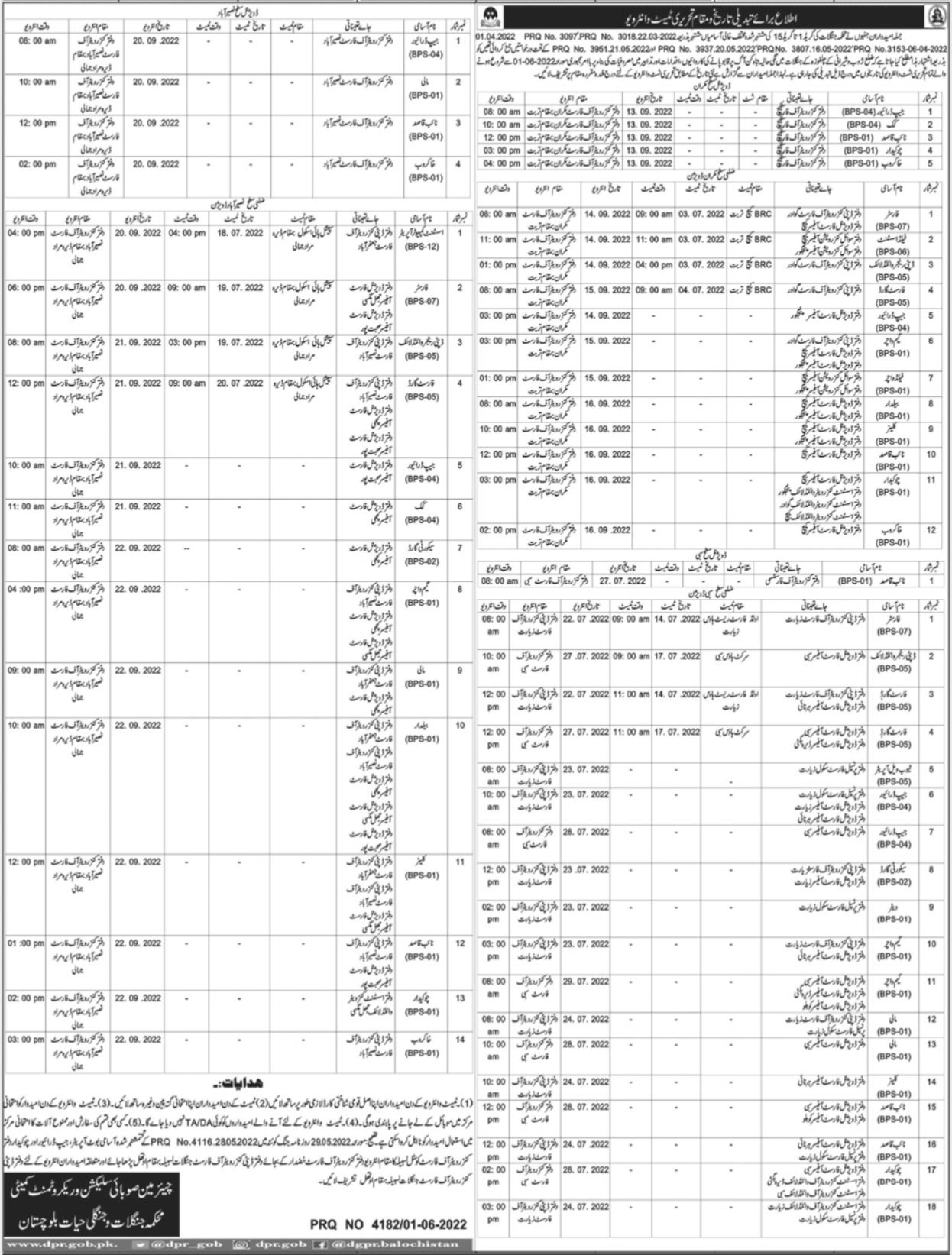 Test and Interview for jobs at Forest & Wildlife Department in June