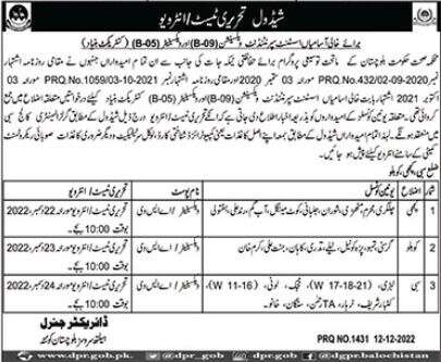 Health Department Medical Job Test Interviews 2022 in December