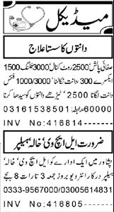 Interviews for LHV and Helper jobs at Private Institute in December