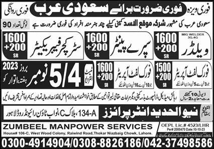Srapy Painter & Structure Fabricator Jobs 2023 Saudi Arabia in November