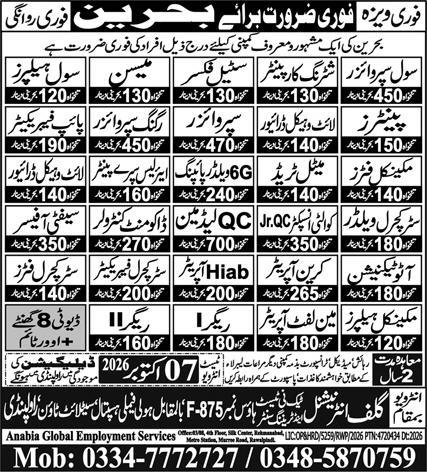 Racking Supervisor & Safety Officer Jobs 2026 In Bahrain in October