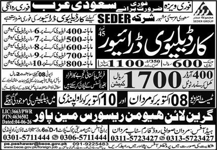 Car Delivery Driver Jobs Open In Saudi Arabia 2026 in October