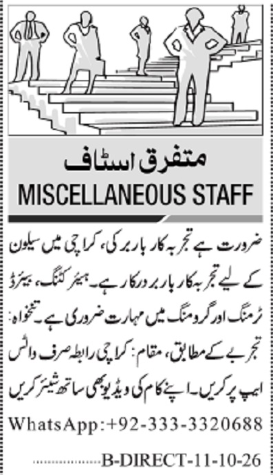 Jang Sunday Classified Ads 11 Oct 2026 For Beauty Parlor in October