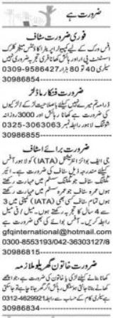 Air Ticketing Staff & Accounts Manager Jobs 2026 In Lahore in October